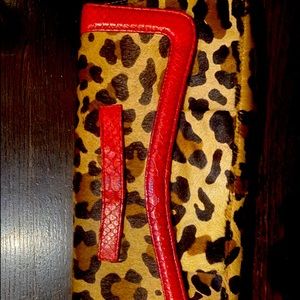 Pony-hide and python clutch